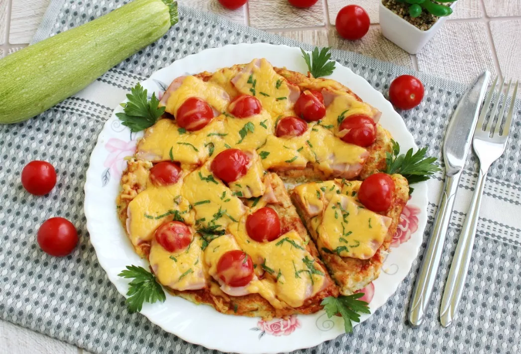 Dietinė cukinijų pica