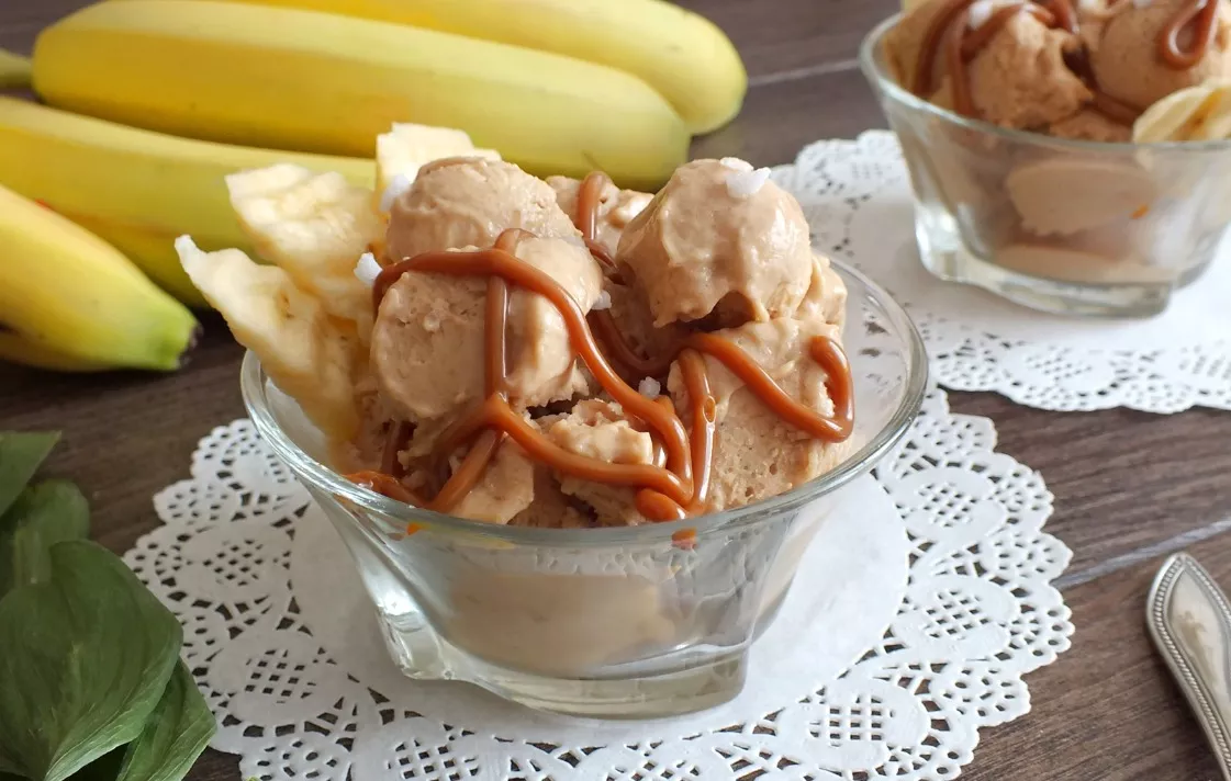 Ledai iš bananų ir rududu